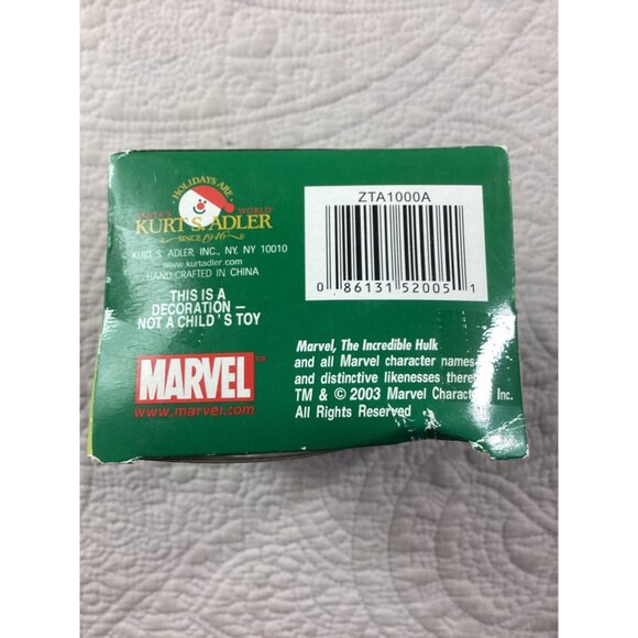Marvel The Incredible Hulk Christmas Tree Ornament By Kurt Adler - Picture 5 of 5